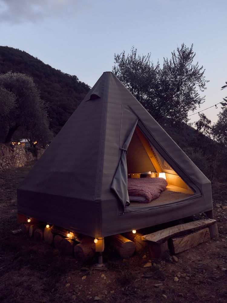 tipi esterno luci notte